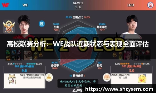 高校联赛分析：WE战队近期状态与表现全面评估