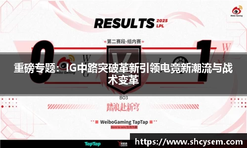 重磅专题：IG中路突破革新引领电竞新潮流与战术变革